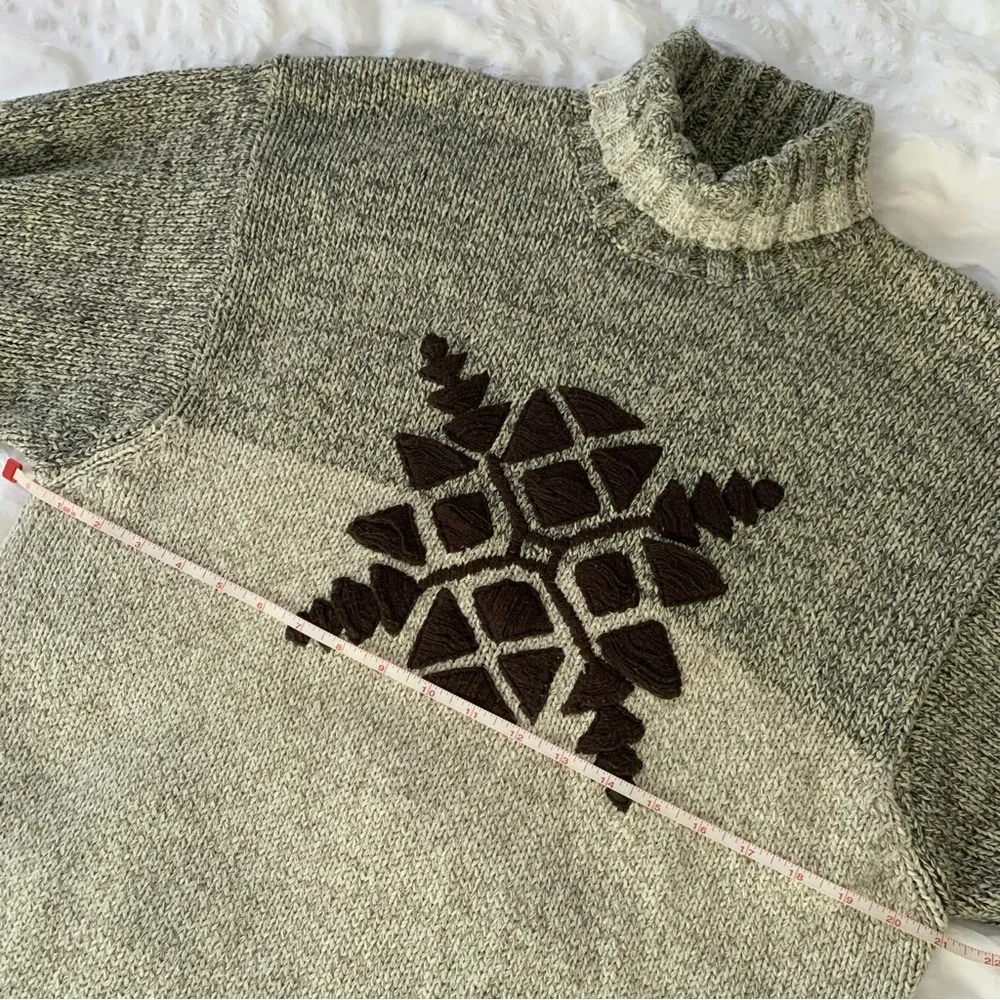 Vintage 90’s Tommy Hilfiger Fair Isle Turtleneck Sweater - Picture 10 of 12